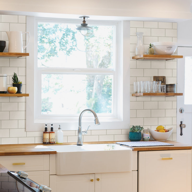 Rouleau de papier peint L 33 pi x l 20,5 po Freedom Subway Tile, Blanc cassé