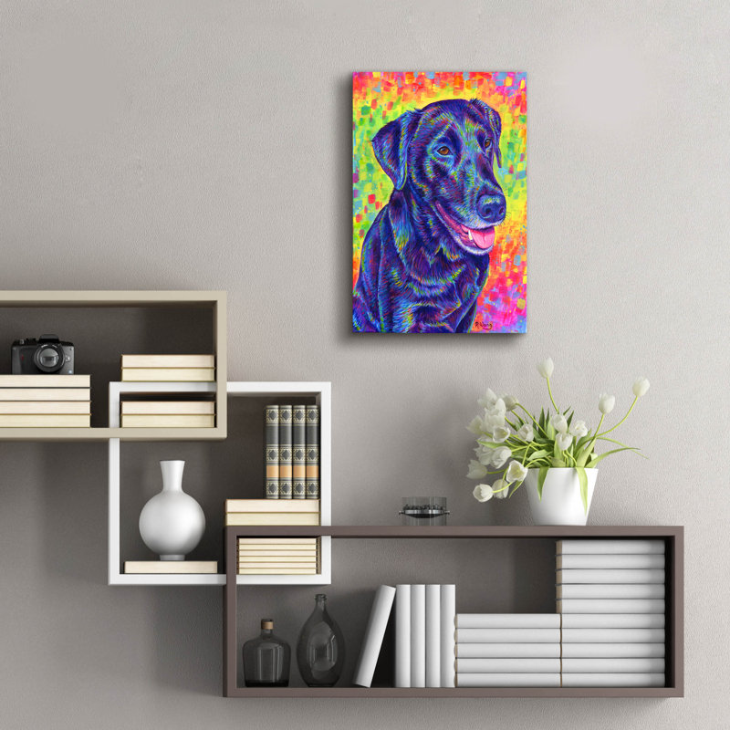 "Happy Go Lucky" par Rebecca Wang Art, H 24 po x l 16 po x P 0,2 po