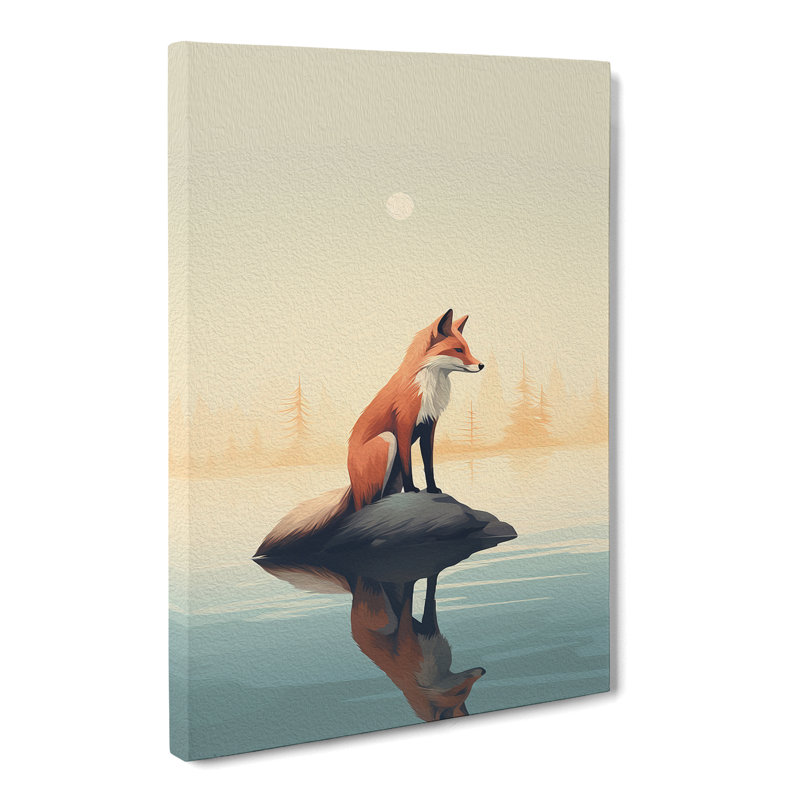 Fox Minimalism - Wrapped Canvas, 76cm H x 50cm W x 3cm D