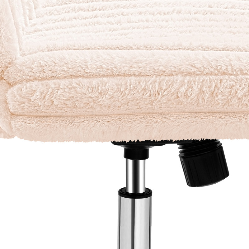 Fauteuil de bureau Huba, Rose, Argent argent