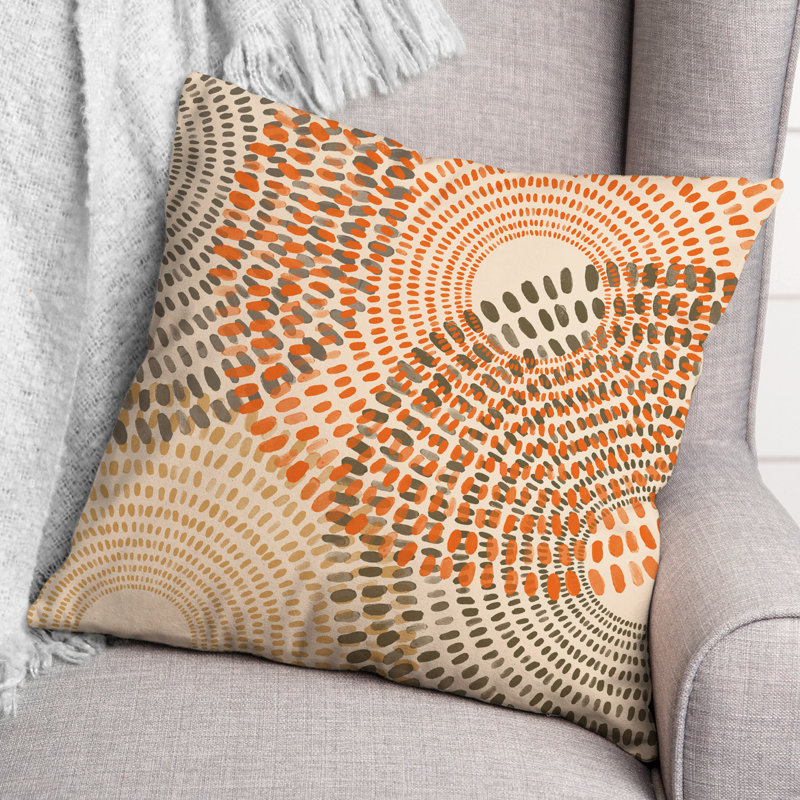 Geometric Outdoor Throw Pillow, Brown, Geometric 1