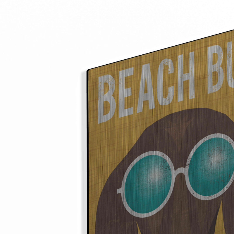 Trinx «Beach Dachshund I» par Michael Mullan, art mural en métal, H 24 po x l 16 po