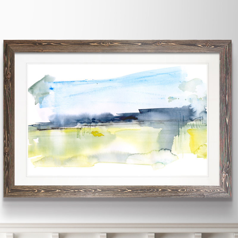 « paynes gray plains i » par paul cezanne-reproduction de photo encadrée, H 28 po x l 38 po x P 1,25 po, Blanc mat
