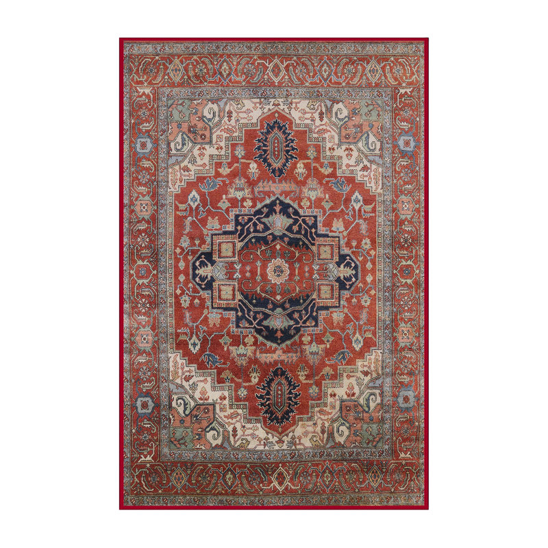 Tapis oriental orange / brun, Tapis de couloir 2 pi x 5 pi