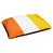 Rouge-orange / blanc / jaune