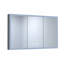 Rectangular Silver Aluminum Recessed/Surface Mount Medicine Cabinet With Mirror LED And Clock