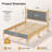 Mid-Century Upholstered Platform Bed-1303522898