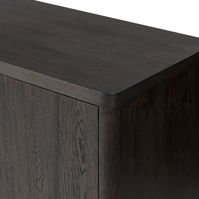 Noeline 94" Sideboard, Cracked Smoked Black
