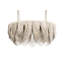 Medium Oval Leather Fringe Chandelier-1531697400
