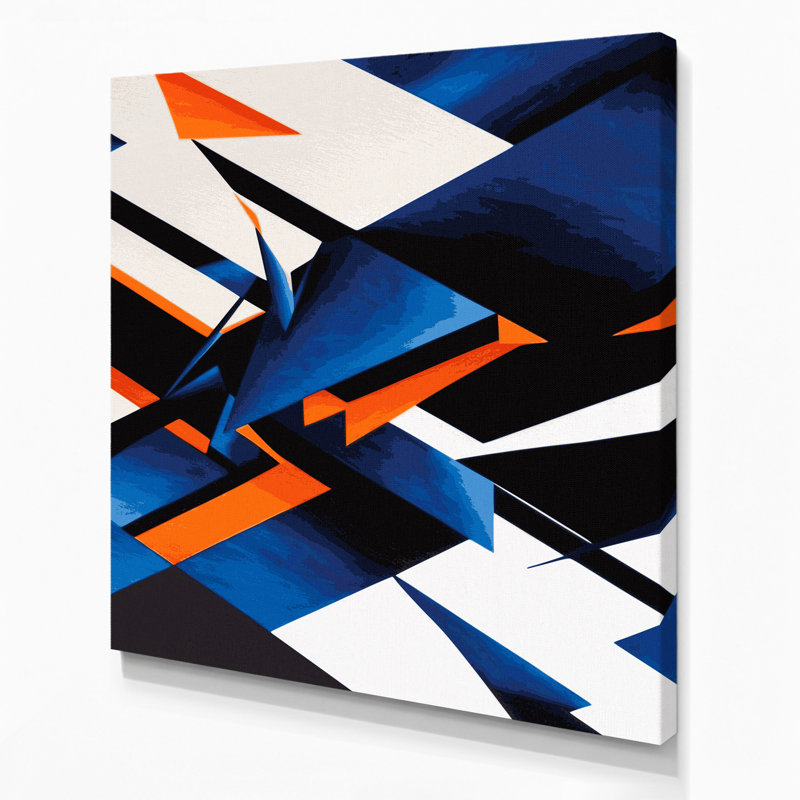 «Geometric Abstraction 40», art mural sur toile grise, H 8 po x l 8 po