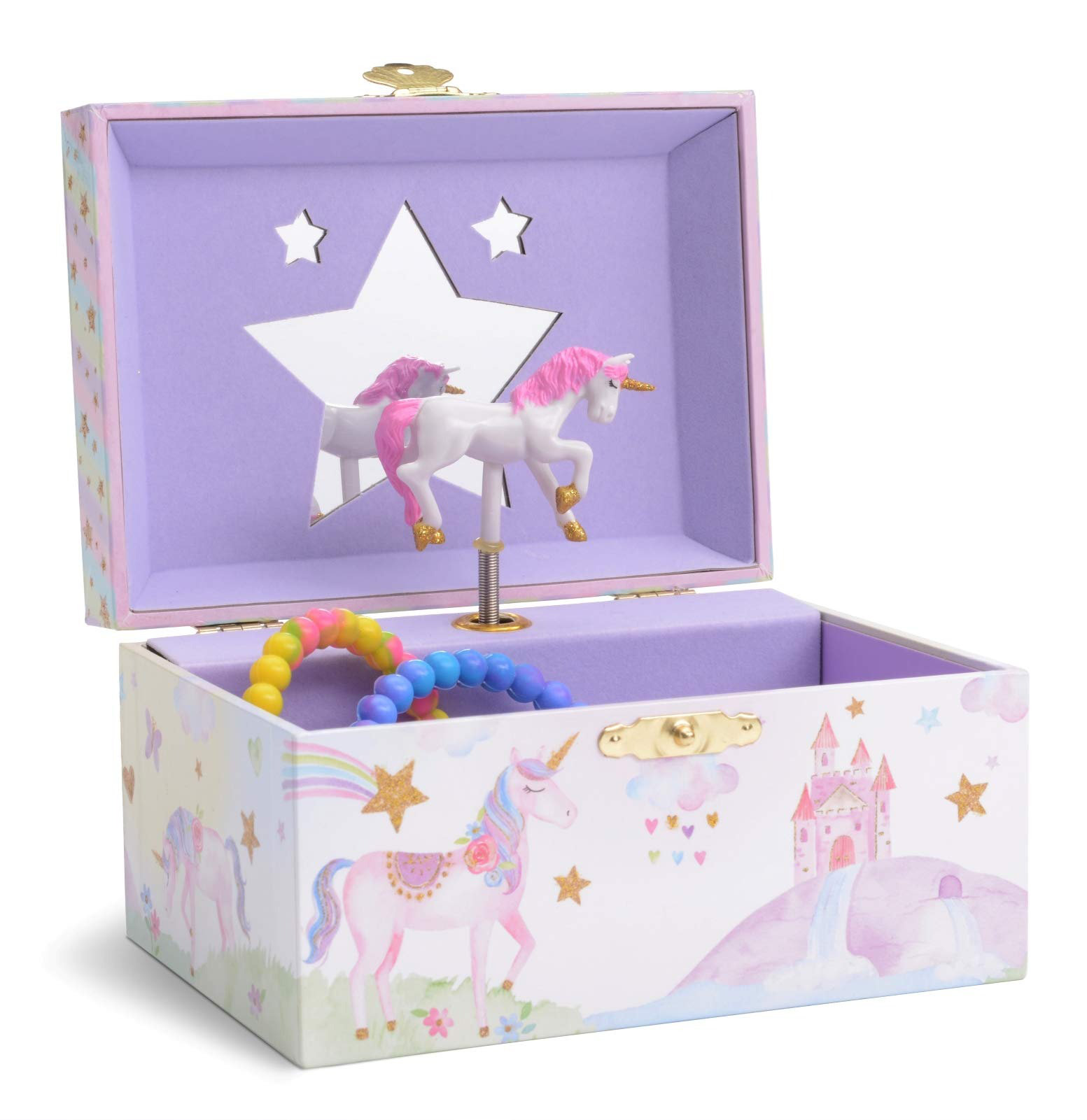 Zoomie Kids Rectangle Musical Ballerina Jewelry Box