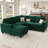 Modular Velvet Pull Out Bed With Storage Ottoman For Living Room Bedroom Apartment-848953532
