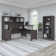 Magomed 72W 3 Position Sit to Stand L Shaped Desk with Hutch and Bookcase