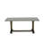 6-Piece Set a Superb Cement Dining room Table top and a Gorgeous Bench and 4 Dahlia Kitchen chairs with Nail Heads and Button Tufted Chair Back, Distressed Jacobean Finish-501428127-501428121