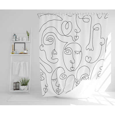 Ellayna 13 Piece Polyester Shower Curtain Set