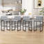 Sturdy Modern Low-Back Counter Height Bar Stools with Metal Frame and Faux Leather Upholstery-2031379793-2031379802