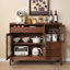 Multi-functional storage solid wood sideboard