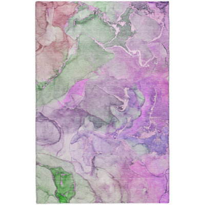 Premium Machine Washable Dream Shag ADS500 Watercolors Rug