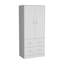 Armoire avec portes doubles, 2 tiroirs et tringle-236481374