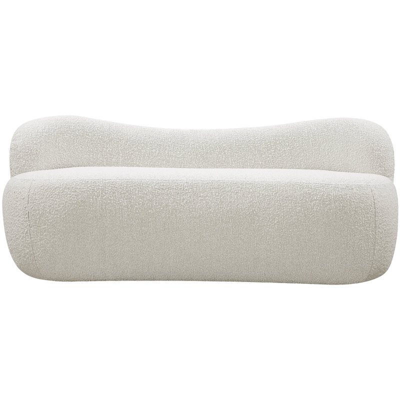 Flair Flair Boucle Fabric Bench, Cream Boucle Fabric