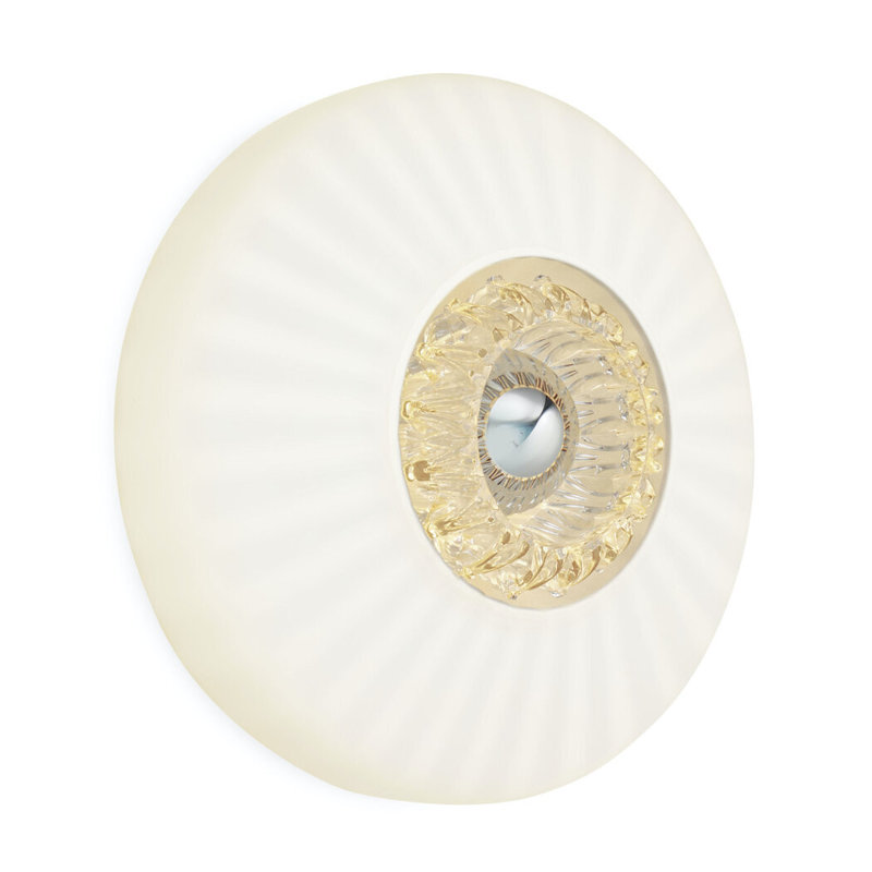 New Wave 1 - Light Flush Mounted Sconce, Rose, 15" H x 15'' W x 8'' D, Yes