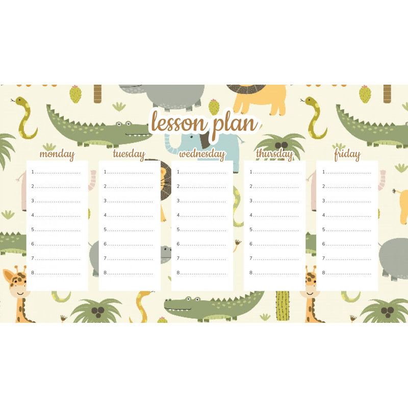 Magnetic Lesson Plan Warm Safari