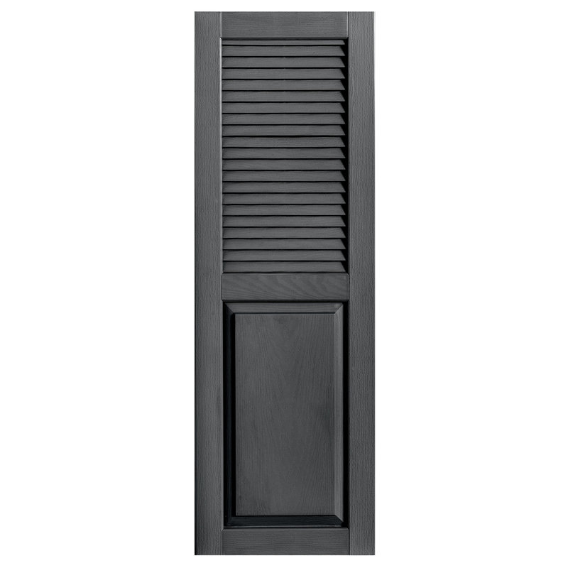 Paire de volets avec plateau à combinaison Cathedral, 67 po, 15 po, Gris