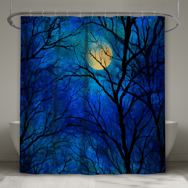 Rideau de douche Moonlit Trees, 70in W x 72in H