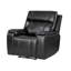 Fauteuil inclinable électrique en cuir noir 8880