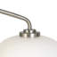 3-Light White Brushed Nickel Dome Pendant For Kitchen Island
