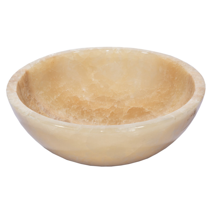 16.5'' Off-White Jurassic Onyx Round Vessel Sink