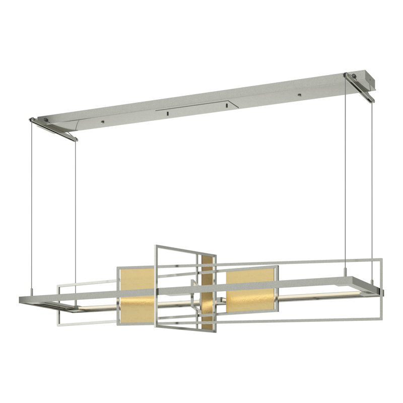 Luminaire suspendu linéaire à DEL Four Seasons, Sterling, Laiton moderne