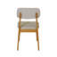 Joy Upholstered Back Parsons Dining Chair Boucle White, Set of 2, Solid Frame, 47cm Seating Height-1697142731