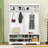 Hall Tree with Bench, Hooks, Shoe Cubbies and Upper Storage Shelves, Anti-Tip Safety Design-41164274