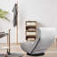 Chaise inclinable multifonctionnelle avec rembourrage en lin pour plus de confort Dortoir réglable - Lin confortable, structure en métal