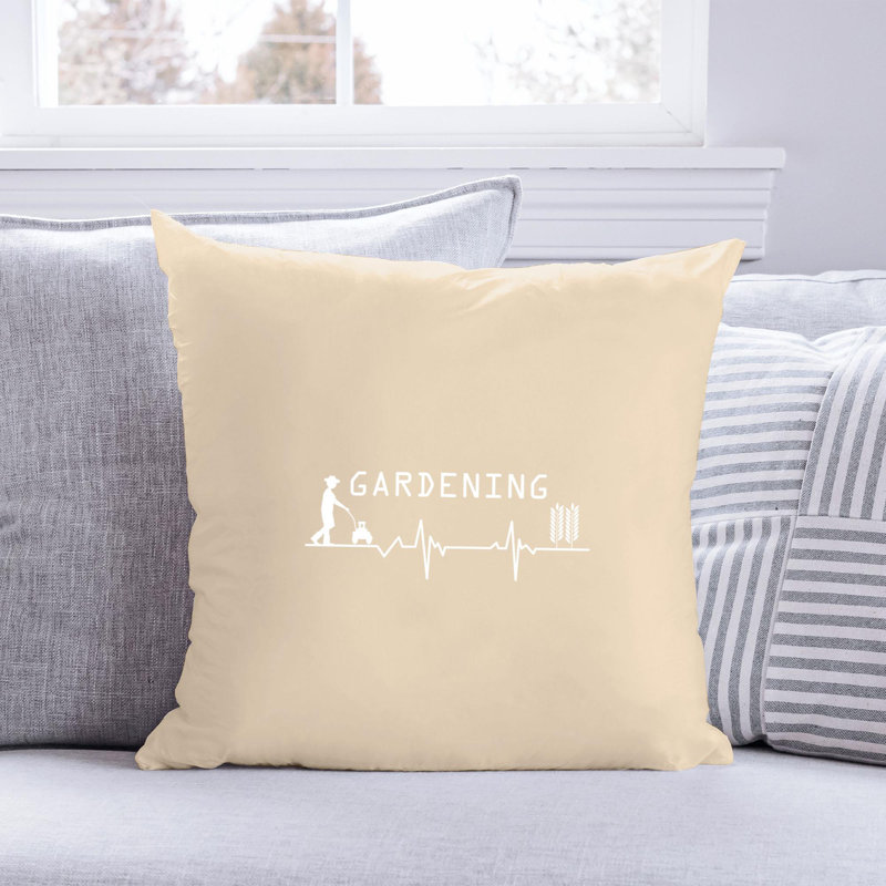 Citation amusante «Garden Lover» 928 - Coussin décoratif inclus, H 14 po x l 14 po