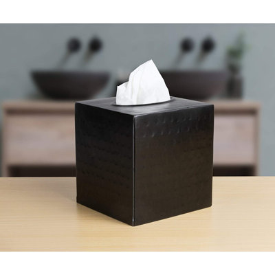Hand Hammered Metal Tissue Box Cover