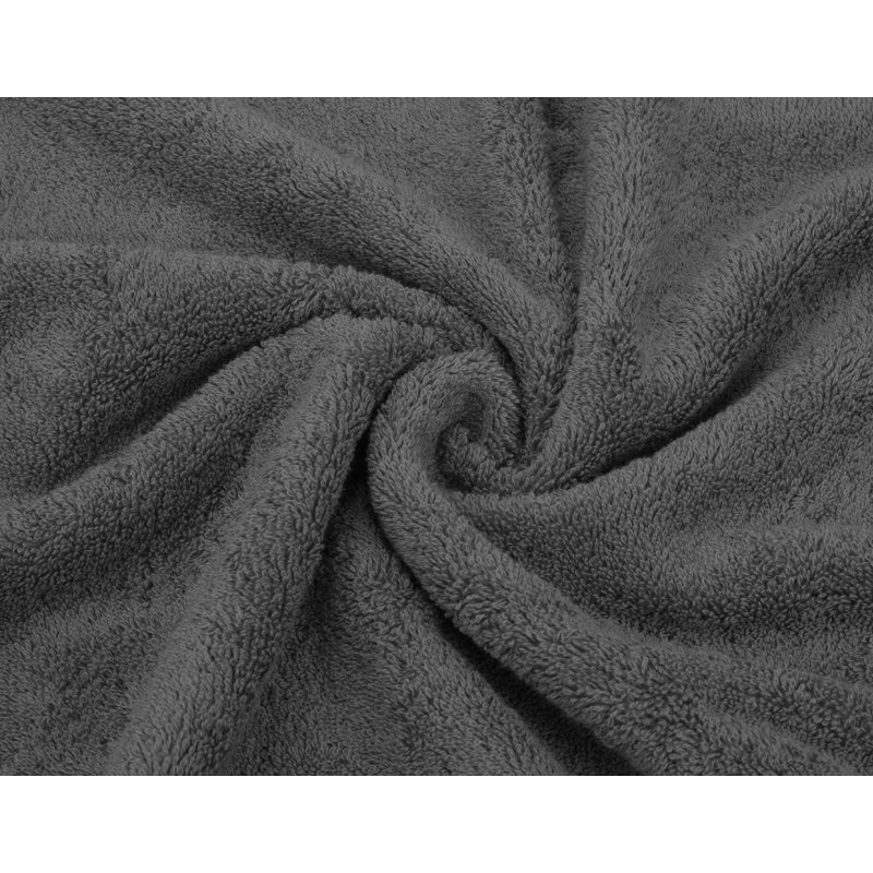 100% Cotton Premium Turkish Bath Towel Set, 6 Piece Super Soft and Absorbent Darcelle Collection, Gray
