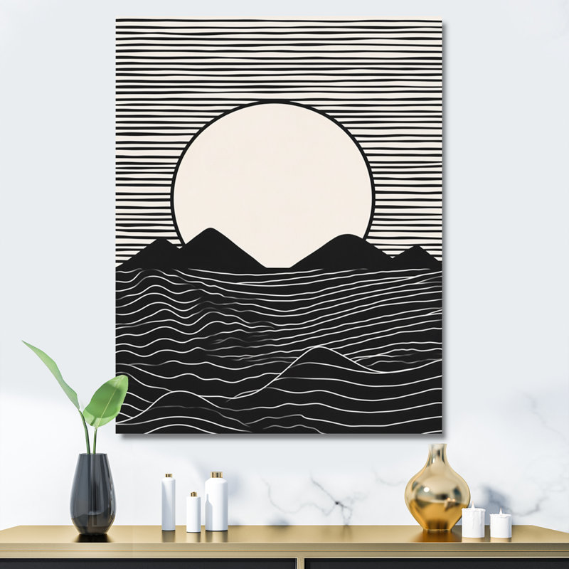 " Simple Horizon I ", 32" H x 24" W x 1" D, Wrapped Canvas