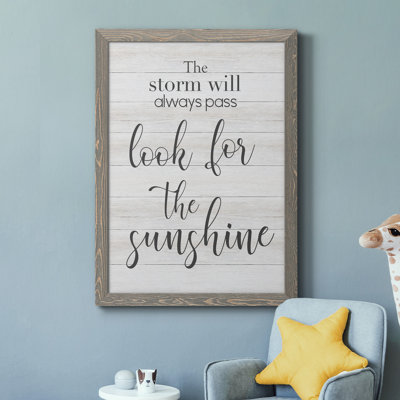 «Look for the Sunshine», reproduction sur toile encadrée