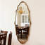 Miroir mural ovale en bois fabriqué-709876593