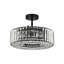 Luxury 4-Light Round Drum Crystal Semi-Flush Ceiling Light-1455180100
