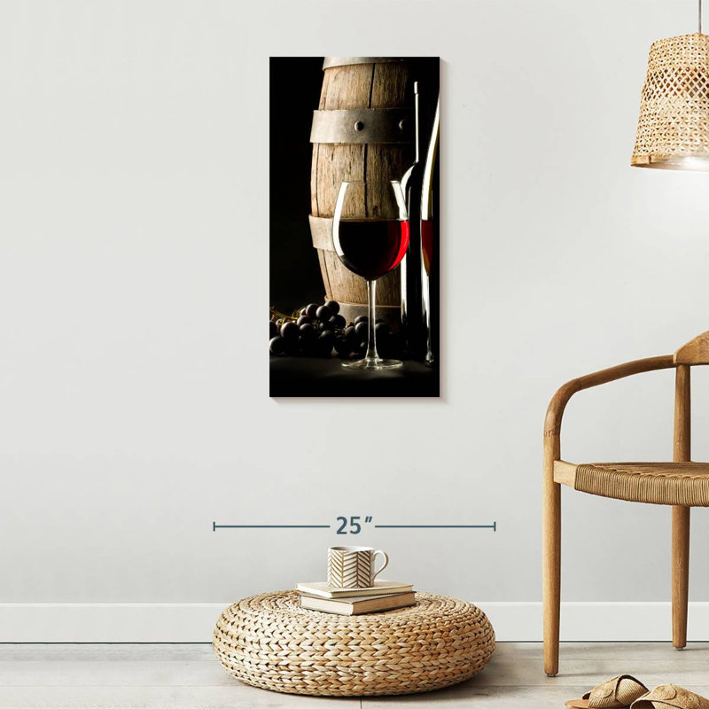 Cabernet Wine Canvas Print, 30" H x 15" W x 1.25" D