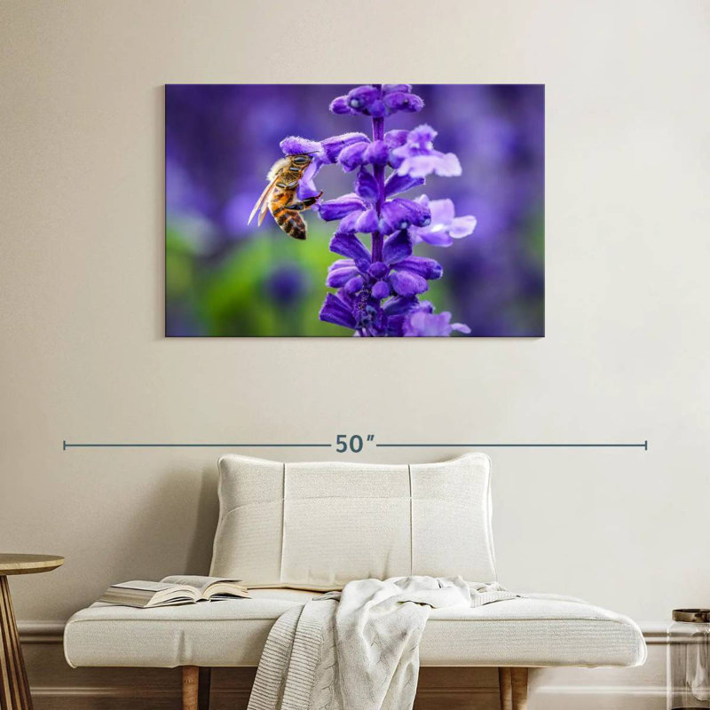 Brampt Flower And Bee, 26" H x 39" W