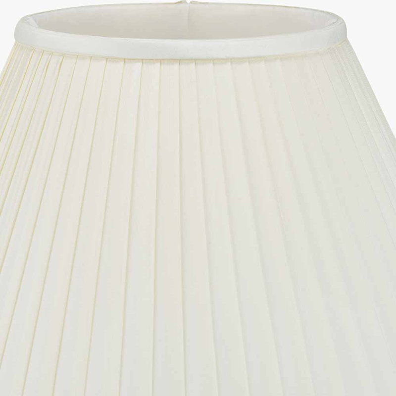 Silk Pleated Empire Shade, 21cm H x 35cm W x 35cm D, Almond