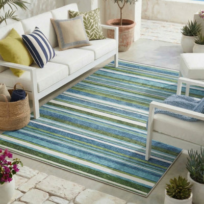 Tapis intérieur / extérieur bleu Isla