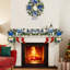 Guirlande de Noël de 6 pi avec 20 lumières DEL pour décorations d'escalier de foyer intérieur et extérieur