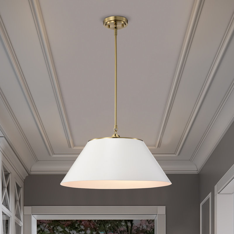 Luminaire suspendu conique à 3 lumières Gertie, Blanc