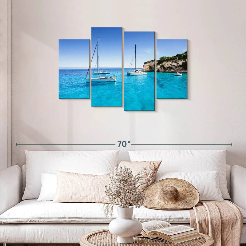 Mehar Paxos Island Sailboats, 27" H x 43" W