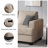 89 Inch Corduroy Sofa Couch, 3 Seater Sofa With Square Arms For Living Room(set Of 2)-1158283074
